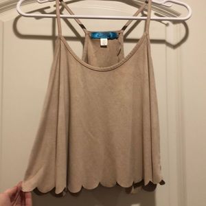 Suede tank top